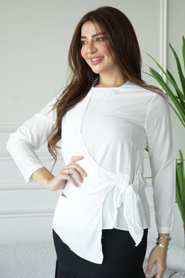 بلوزة لف ربطه