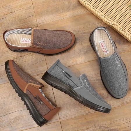 قماش أحذية الرجال الكلاسيكية المتسكعون الرجال أحذية غير رسمية تنفس المشي شقة الرجال أحذية رياضية حجم كبير 2023