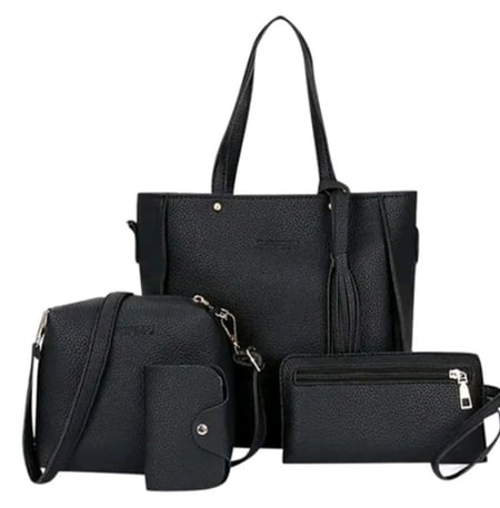 4Pcs/Set Crossbody Shoulder Bag High Capacity Pattern PU Leather Shoulder Bags Wallet Purse Ladies Crossbody Bag for Women Girlstط_msvAFuM