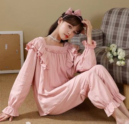 طقم بيجامات بأكمام طويلة للنساء طقم نوم خريفي من الساتان طقم بيجامات نوم للبنات طقم بيجاما ملابس منزلية للسيدا
