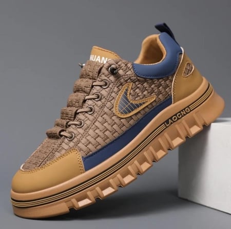 أحذية رياضية رجالية مكتنزة مانعة للإنزلاق ، أحذية غير رسمية ، أحذية رجالية مفلكنة ، علامة تجارية فاخرة ، أزياء مصممة