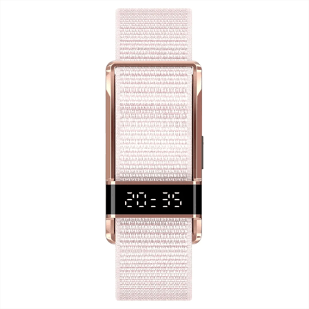 سوار اللياقة الذكي بشاشة رقمية بطارية تدوم 10 ايام اللون وردي ماركة PORODO