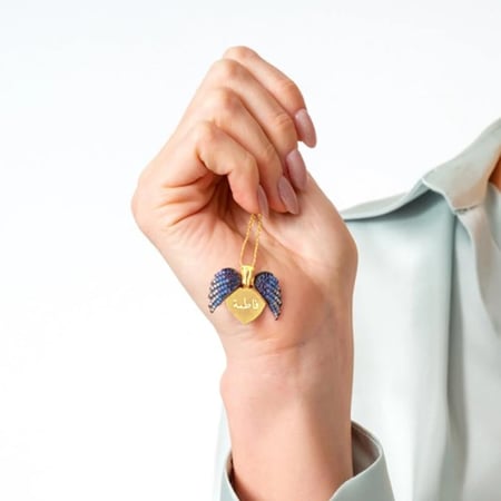 سلسة بالاسم مطلية ذهب - فضة عيار 925 - سلسال ناتالي ذهبي