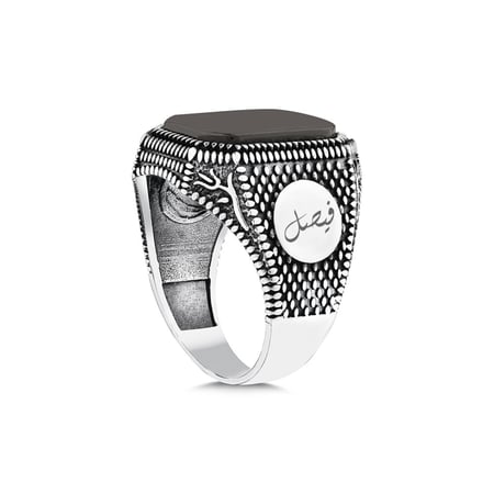 خاتم فضه رجالي ملكي - خواتم رجالية فخمة للبيع