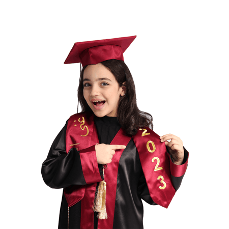 وشاح تخرج لاطفال لون عودي