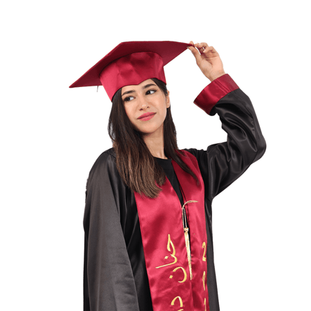 قبعة تخرج للكبار لون عودي