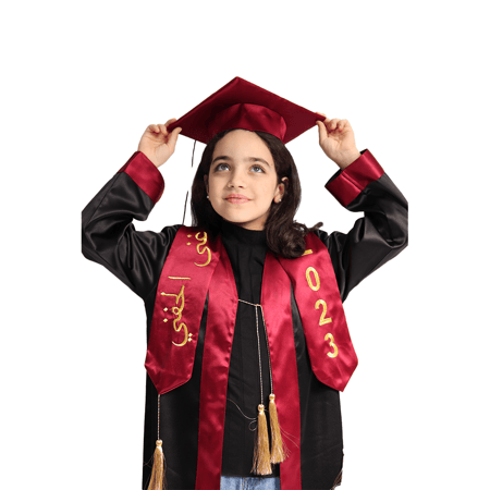 قبعة تخرج لاطفال لون عودي