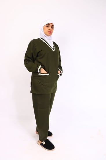 زي عاملات بدلة 2 قطعة شتوي