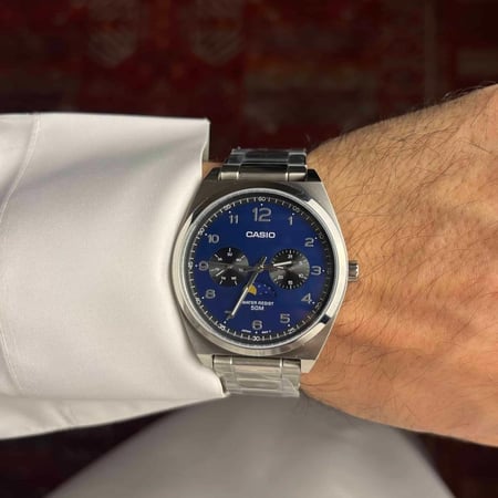 ساعة كاسيو مون أزرق | MTP-M300D