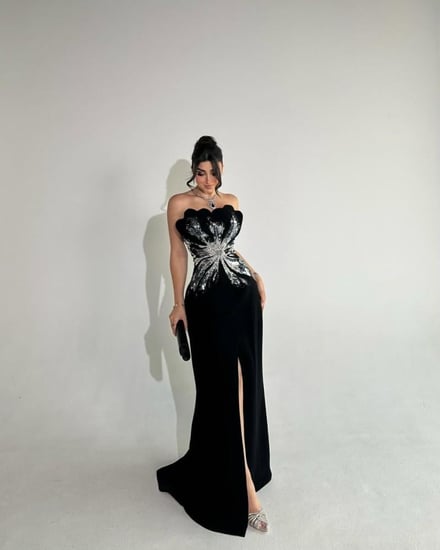 فستان اسود  سهرة انيق