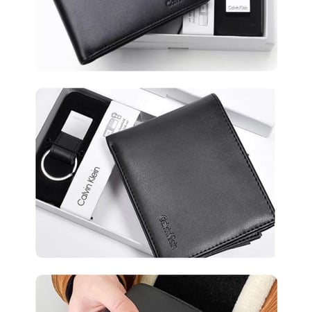 هدية محفظة وميدالية من كالفن كلاين منسق بالورد