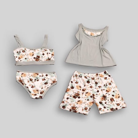 طقم بيجامة نسائي 9 قطع ( كارمن) كود P170