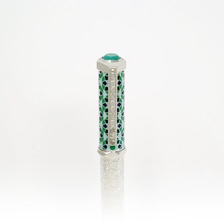 قلم شيك فضي أخضر مزخرف CSG308