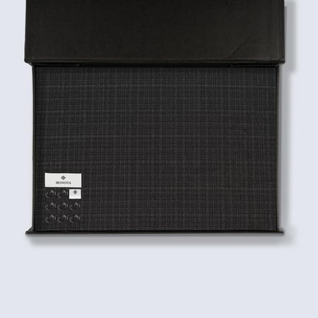 قماش مونوفا اسود مقلم 6316-6