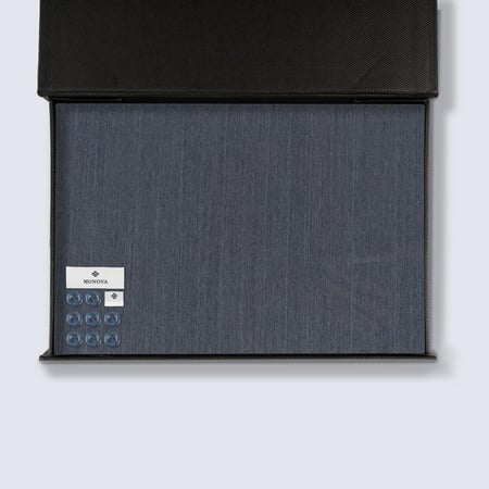 قماش مونوفا مقلم كحلي