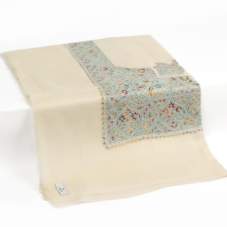 شال باشمينا ملكي خاص يدوي كشميري مطرز M239