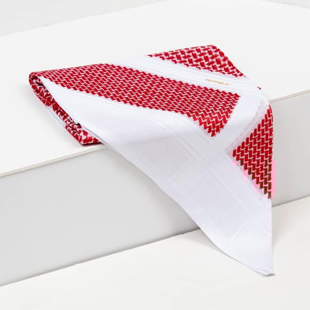 شماغ بروجيه أحمر غامق خطوط بيضاء 2