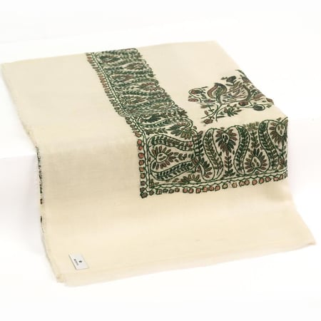 شال باشمينا ملكي خاص يدوي كشميري مطرز M226