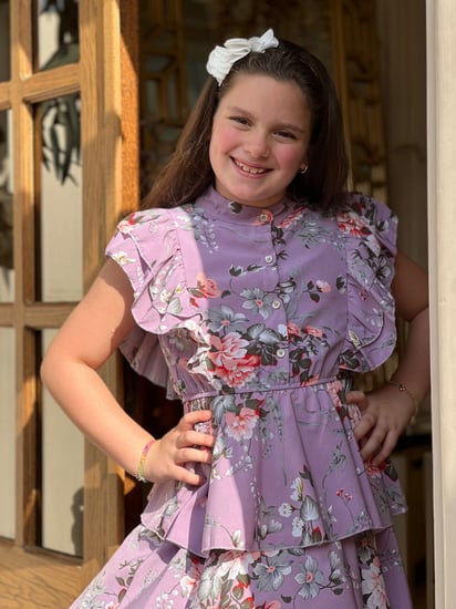 فستان بناتي موف قطن مشجر رقم 1