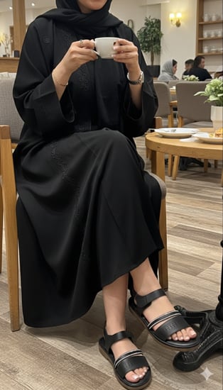 حذاء طبي أسود مزين بالفصوص اللامعه مرتفع ٢ سم مريح وعملي