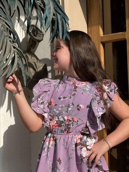 فستان بناتي موف قطن مشجر رقم 1