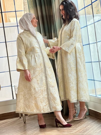 قفطان مغربي اوف وايت مزين بالقفطان رقم 35