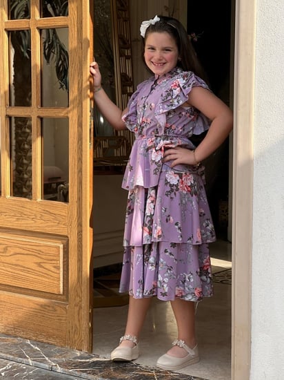 فستان بناتي موف قطن مشجر رقم 1