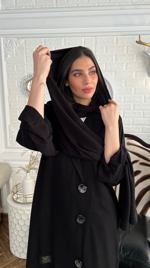 عباية مرد شيفون على كريب خفيف طايح رقم 299