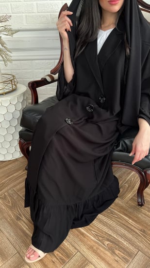 عباية مرد شيفون على كريب خفيف طايح رقم 299