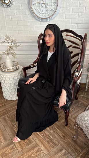 عباية مرد شيفون على كريب خفيف طايح رقم 299