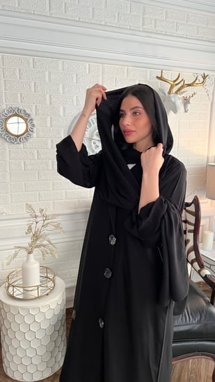 عباية مرد شيفون على كريب خفيف طايح رقم 299