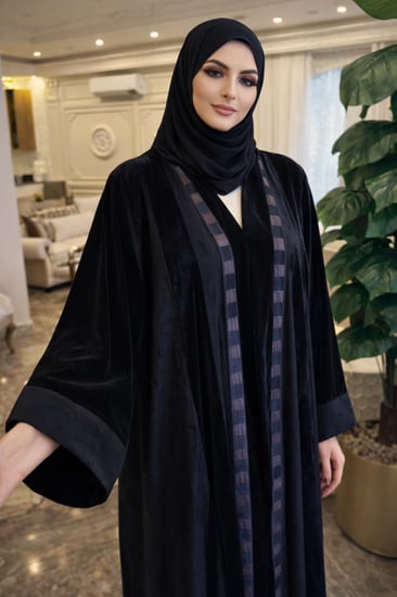 عباية سوداء قماش طايح خفيف مايتعرفط خفيف ومايتعرفط