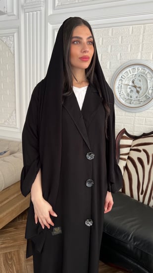 عباية مرد شيفون على كريب خفيف طايح رقم 299