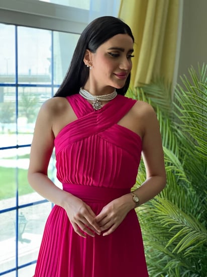 فستان سهره شيفون بليسيه راقي