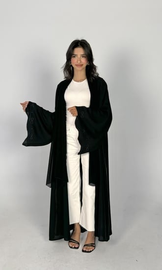 عباية لين BLACK