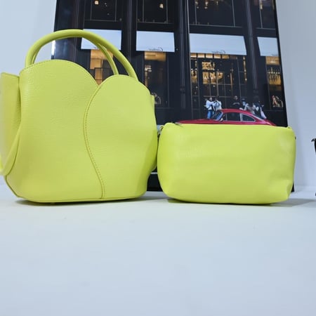 حقيبة زهرة التوليب، لون موحد، تصميم فريد، حقيبة كتف عصرية