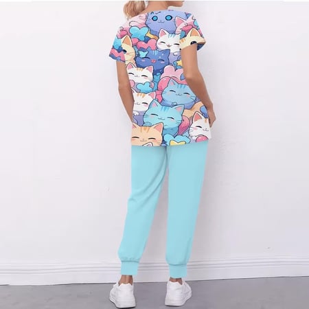 سكراب بطبعة رسوم كرتونية قطط لطيفة وناعمة