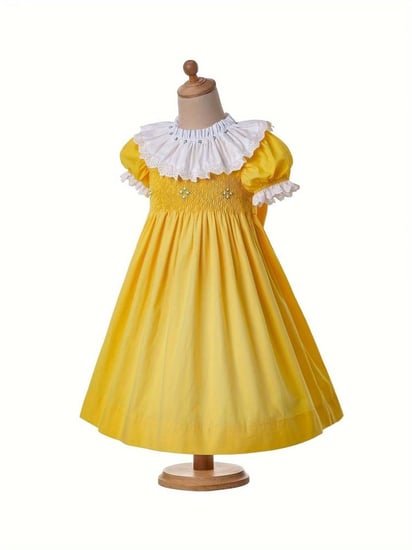 فستان بناتي ستايل اسباني مع رباط رأس