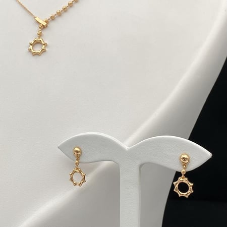 طقم ذهب ناعم عيار 21 الوزن 8.90 جرام - اجمل هدية لزوجتك