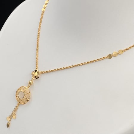 قلادة سبحة ذهب عيار 21 بتصميم فريد الوزن 7.41 جرام