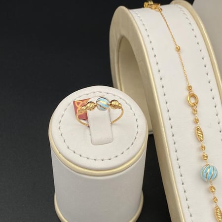 طقم ذهب عيار 21 الوزن 14.40 جرام