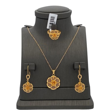 نصف طقم ذهب عيار 21 الوزن 9.28 جرام