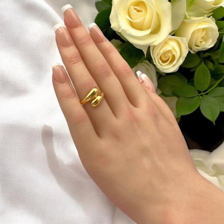 خاتم ذهب ناعم عيار 21 بتصميم ساحر وجذاب بوزن 3.08 جرام