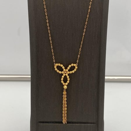 سلسال سبحة ذهب تصميم وردة انيقة عيار 21 الوزن 3.97 جرام