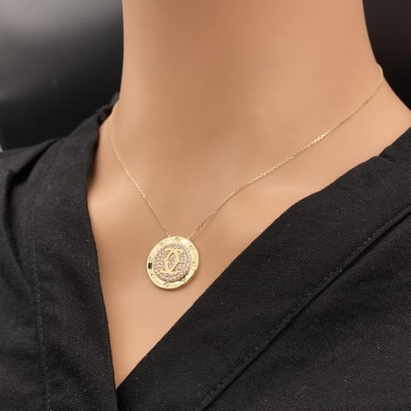 عقد ذهب ناعم عيار 18 تصميم الماسي بوزن 2.97 ياجرام