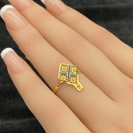 خاتم ذهب عيار 21 الوزن 1.7 جرام