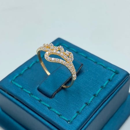 خاتم ذهب عيار 18 الوزن 1.2 جرام