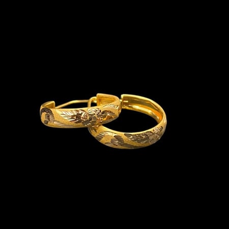 حلق ذهب عيار 21 الوزن 2.13 جرام