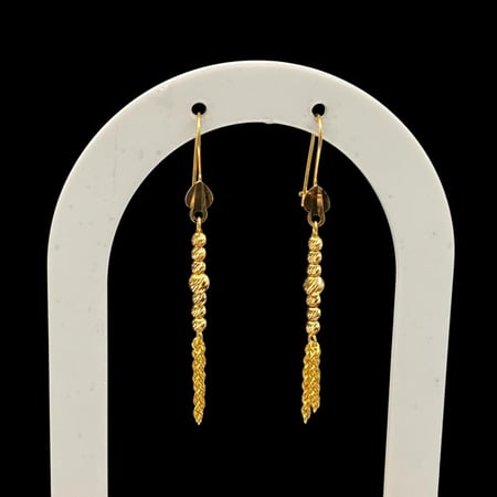 حلق ذهب عيار 21 الوزن 1.84 جرام