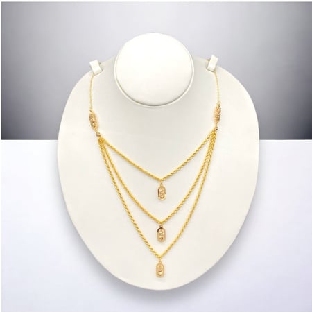 سبحة ذهب 3 ادوار عيار 21 راقية وفريدة الوزن 4.41 جرام